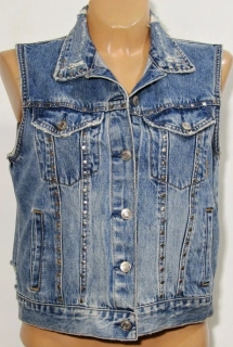 džínová vesta PULL & BEAR